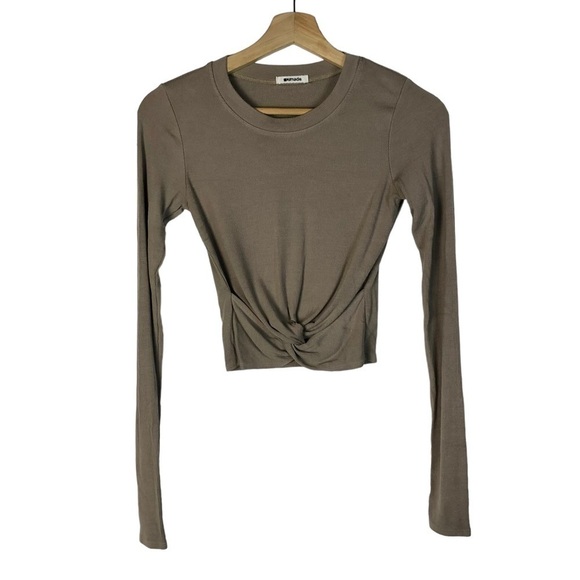 LAMade Brown Ribbed Long Sleeve Midi Skirt Two Piece Set XS - Picture 2 of 9